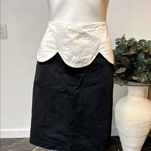 Plesner ParisElegant Asymmetrical Black and White Skirt